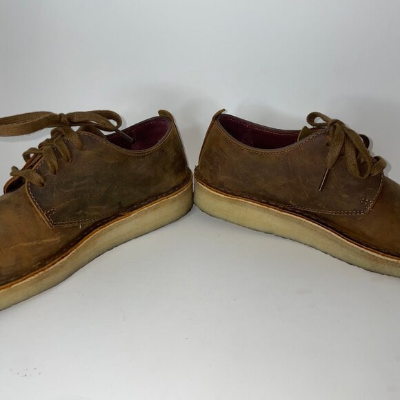 Clarks Originals Men\'s Coal London Beeswax Brown Leather Oxford Shoes Size 8 main image 6